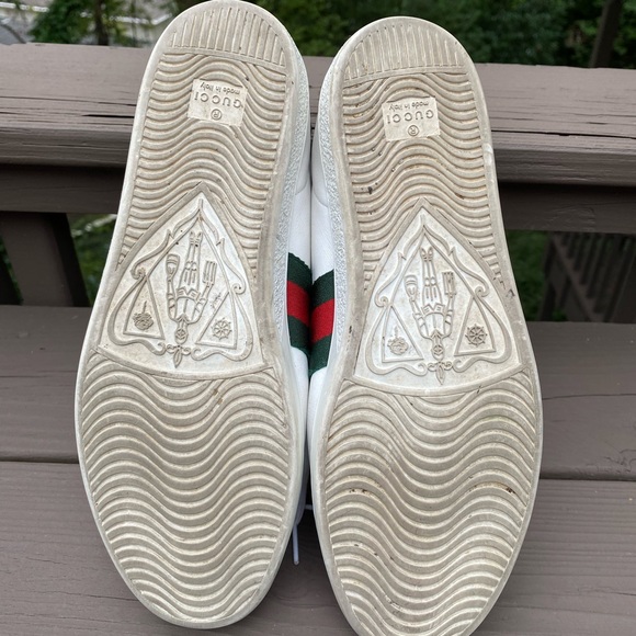 GUCCI Women's Ace Leather Sneaker, White, Precious - Picture 10 of 16